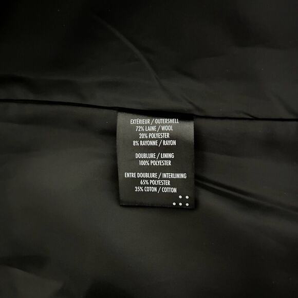 EUC Soia & Kyo Black Wool Blend Coat Small Oversized Collar Button Winter Jacket - Picture 9 of 13